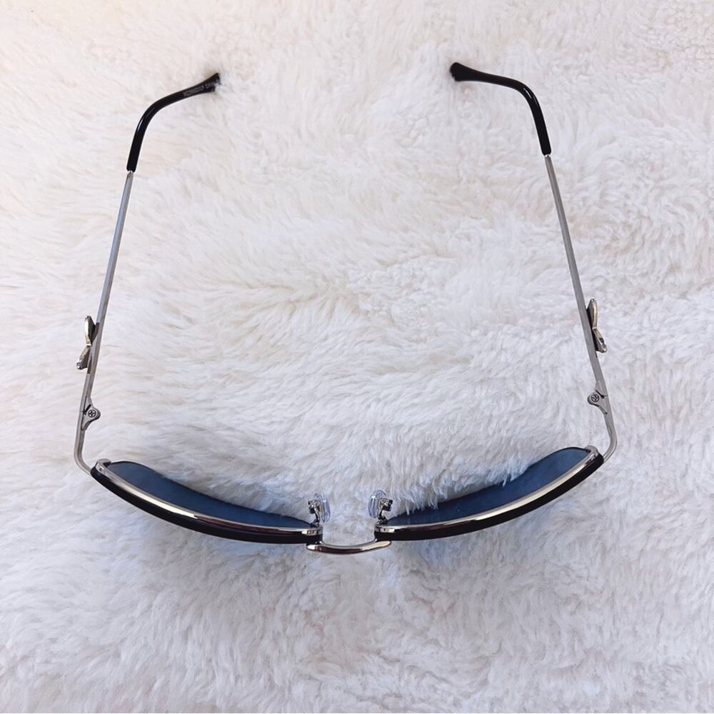 Delia Blue Rimless Butterfly Accent Sunglasses - Picture 5 of 10